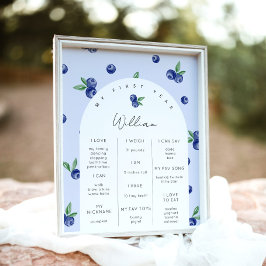 Blueberry Berry Geburtstagsparty Poster