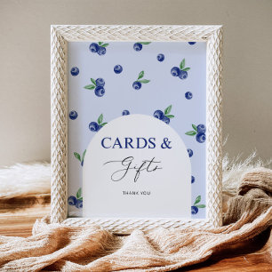 Blueberry Berry Süßigkeiten Geburtstagskarten und  Poster