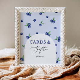 Blueberry Berry Süßigkeiten Geburtstagskarten und  Poster