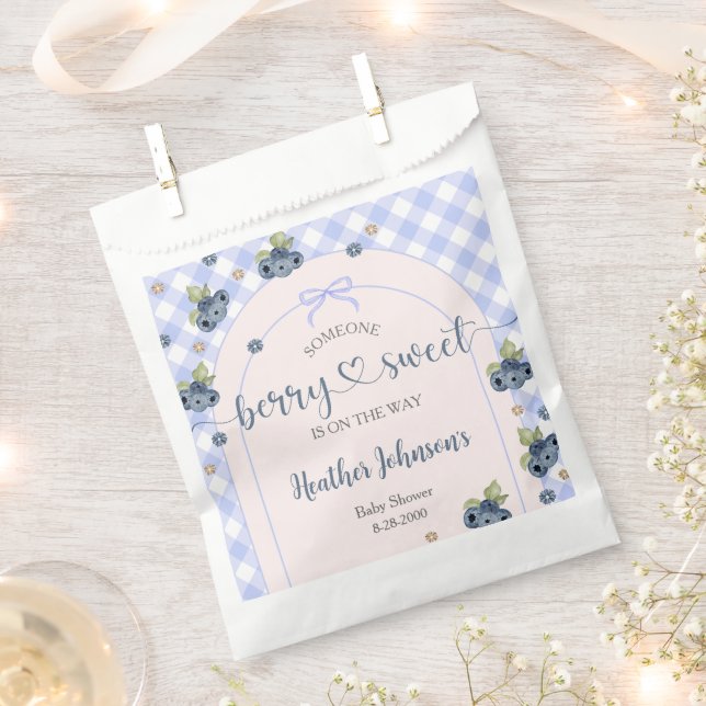 Blueberry Berry Sweet Baby Boy Baby Dusche Geschenktütchen (Ausgeschnitten)