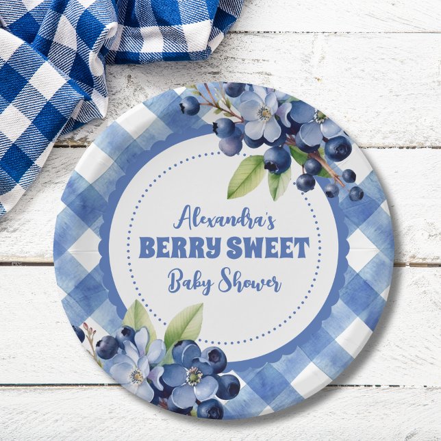 Blueberry Berry Sweet Baby Dusche Pappteller (Von Creator hochgeladen)