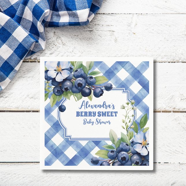 Blueberry Berry Sweet Baby Dusche Serviette (Von Creator hochgeladen)