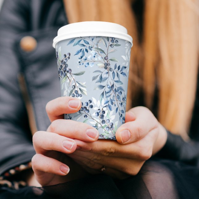 Blueberry Berry Watercolor Muster Pappbecher (Von Creator hochgeladen)