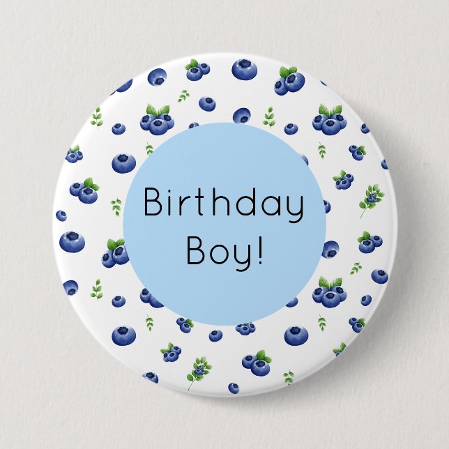 Blueberry Birthday Button (Vorderseite)