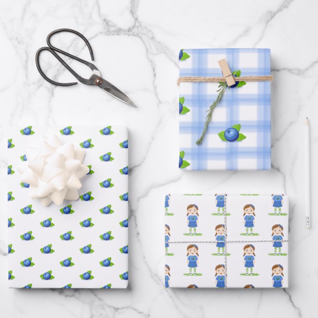 Blueberry Birthday Geschenkpapier Set
