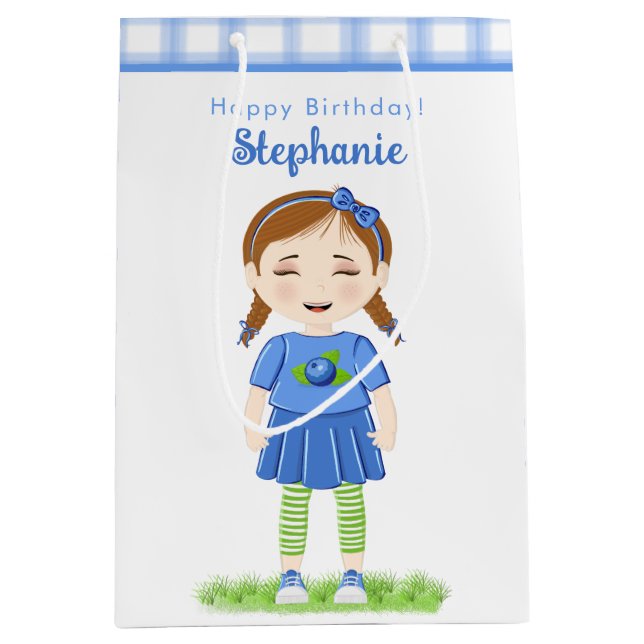 Blueberry Birthday Mittlere Geschenktüte (Vorderseite)