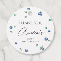 Blueberry Birthday Party Berry Sweet Watercolor