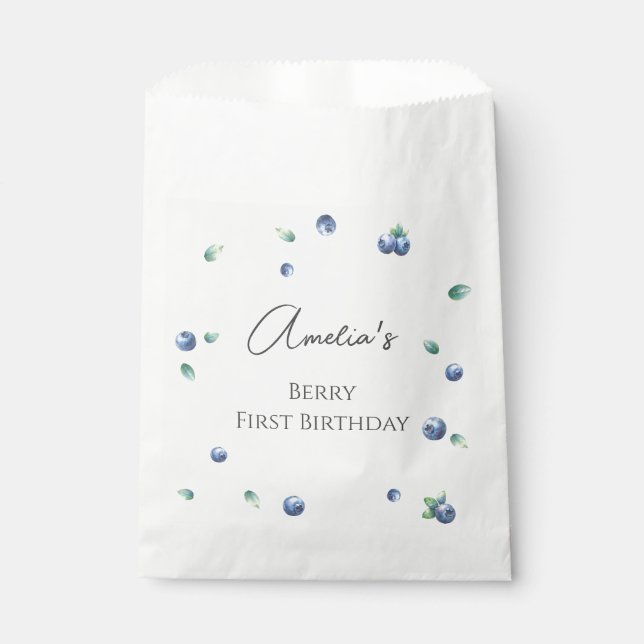 Blueberry Birthday Party Berry Sweet Watercolor Geschenktütchen (Vorderseite)