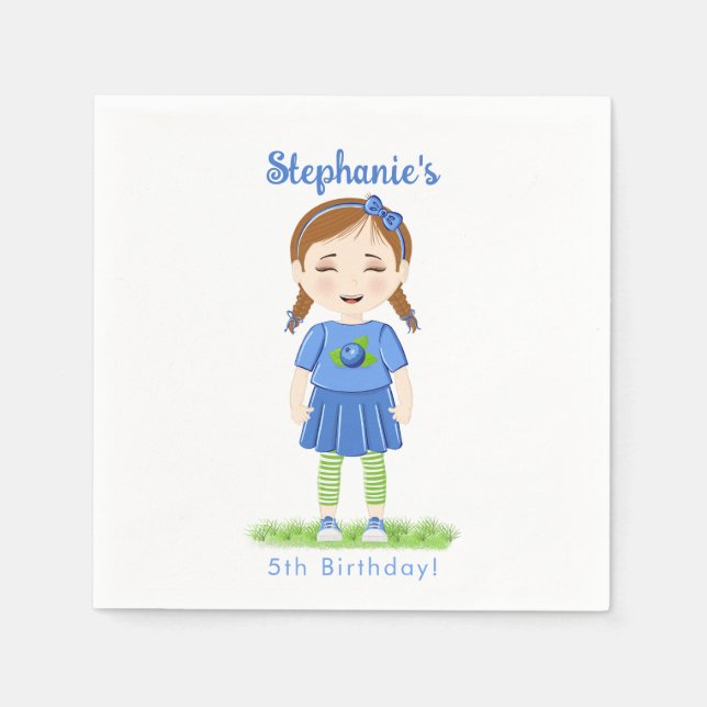 Blueberry Birthday Serviette (Vorderseite)