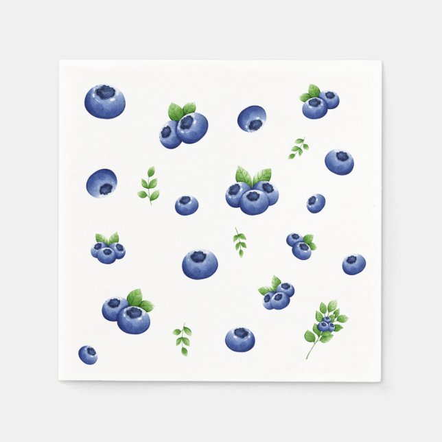 Blueberry Birthday Serviette (Vorderseite)