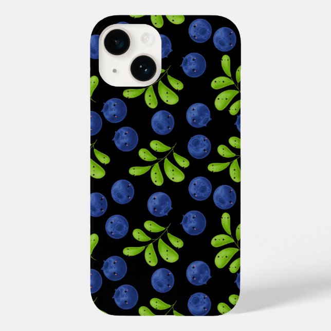 Blueberry Bliss: Frisches Fruchtmuster Case-Mate iPhone Hülle (Rückseite)