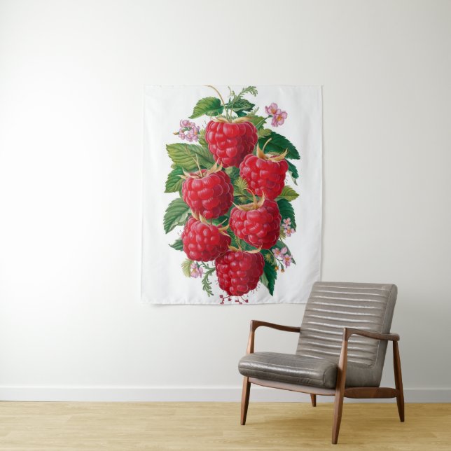 Blueberry Bliss - Juicy Berry Bouquet Tapestry Wandteppich (Beispiel)