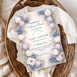 Blueberry Blossom Garden Baby Shower Einladung