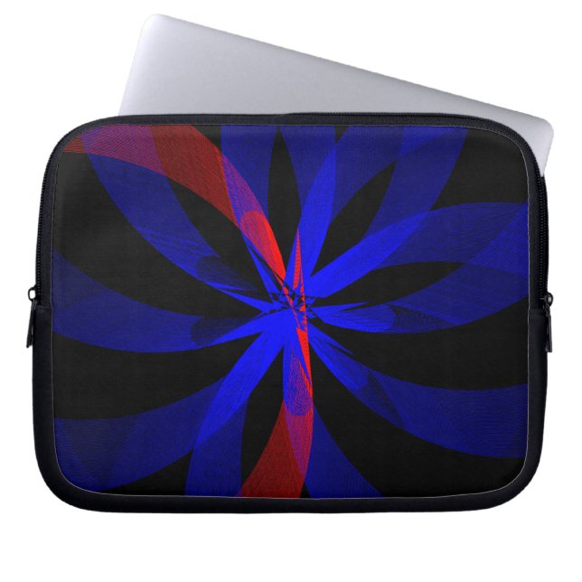 Blueberry Blue Center Accent Electronics Bag Laptopschutzhülle (Vorderseite)