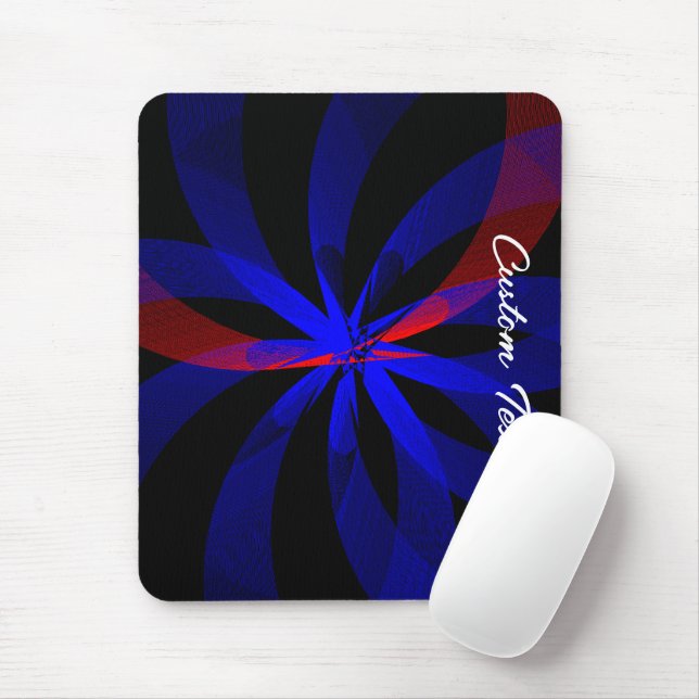 Blueberry Blue Center Accent Mouse Pad Mousepad (Mit Mouse)