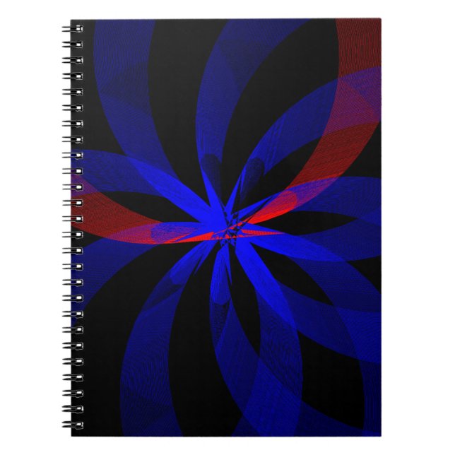 Blueberry Blue Center Akzent SpiralNotebook Notizblock (Vorderseite)