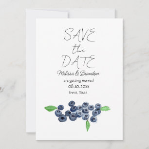 Blueberry Blueberries Berries Rustikale Hochzeit Einladung