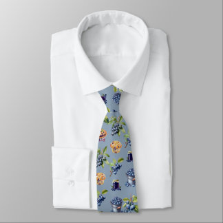 Blueberry Blueberries Neck Tie Krawatte