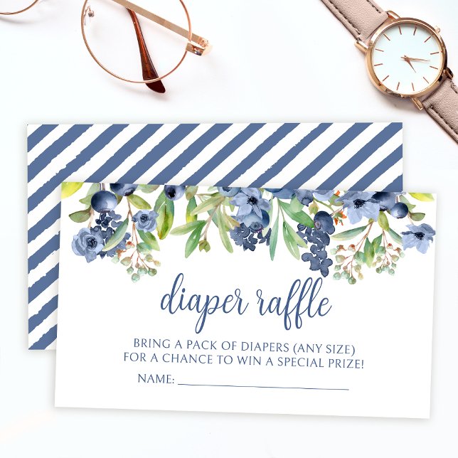 Blueberry Blues Baby Duschdiaper verlosen Begleitkarte (Von Creator hochgeladen)