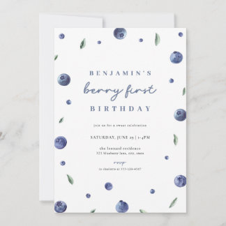 Blueberry Boy Berry Einladung zum Geburtstag