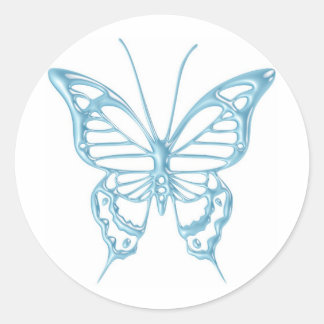 Blueberry Butterfly Stickers..! Runder Aufkleber