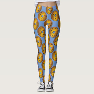 Blueberry Cake Blue Donut Doughnut Feinschmecker L Leggings