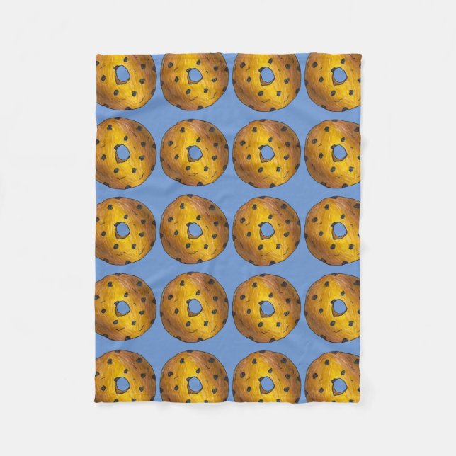 Blueberry Cake Donut Doughnut Blue Feinschmecker P Fleecedecke (Vorderseite)