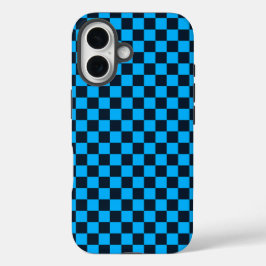Blueberry checkered pattern iPhone 16 hülle