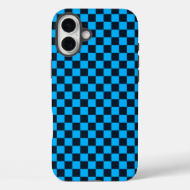 Blueberry checkered pattern iPhone 16 plus hülle