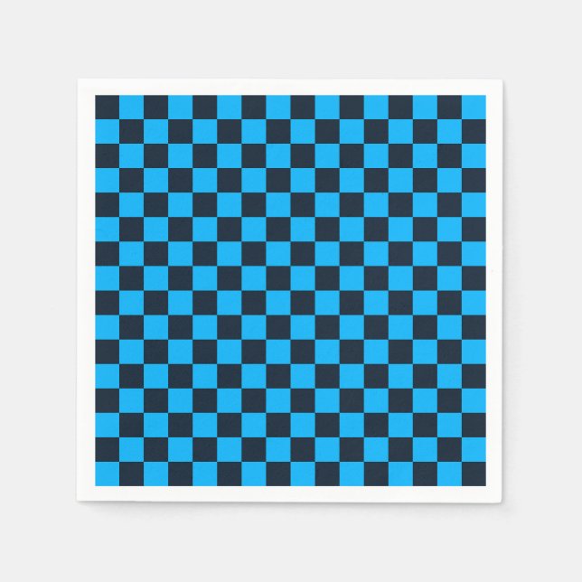 Blueberry checkered pattern serviette (Vorderseite)