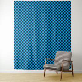 Blueberry checkered pattern wandteppich