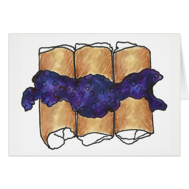 Blueberry Cheese Blintzes Jewish Deli Cuisine Food (Vorderseite (Horizontal))