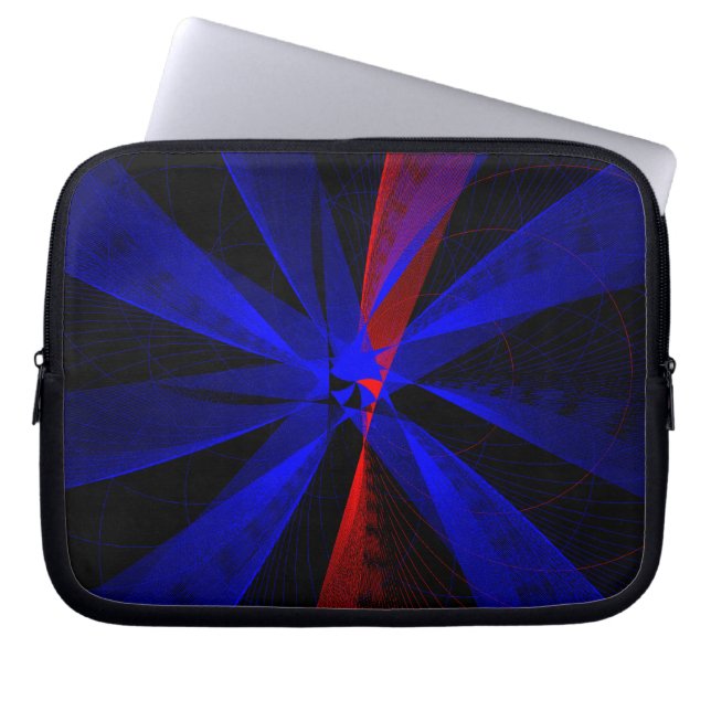 Blueberry Color Abstract Geometric Electronics Bag Laptopschutzhülle (Vorderseite)