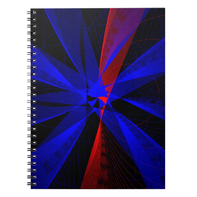 Blueberry Color Abstract Geometric Spiral Notebook Notizblock (Vorderseite)