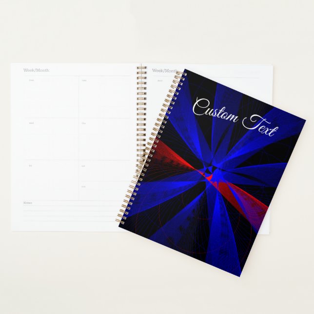 Blueberry Color Abstract Geometric Spiral Planner Planer (Anzeige)