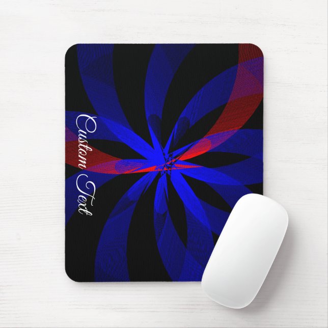 Blueberry Color Center Accent Geometric Mouse Pad Mousepad (Mit Mouse)
