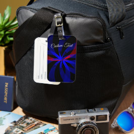 Blueberry Color Center Geometric Luggage Tag Gepäckanhänger