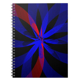Blueberry Color Center Geometric Spiral Notebook Notizblock