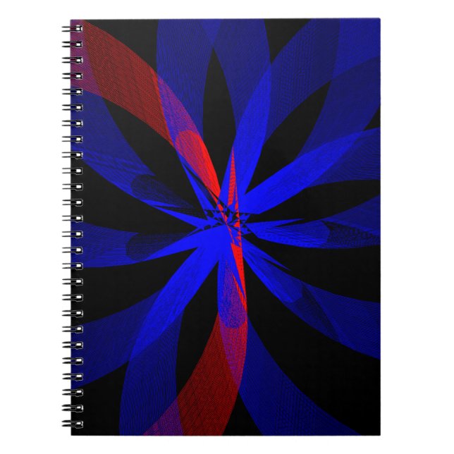 Blueberry Color Center Geometric Spiral Notebook Notizblock (Vorderseite)