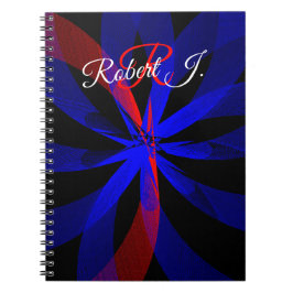 Blueberry Color Center Geometric Spiral Notebook Notizblock