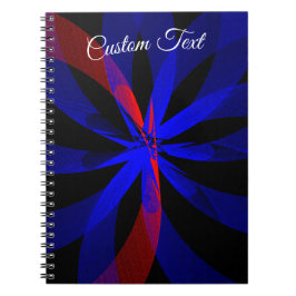 Blueberry Color Center Geometric Spiral Notebook Notizblock