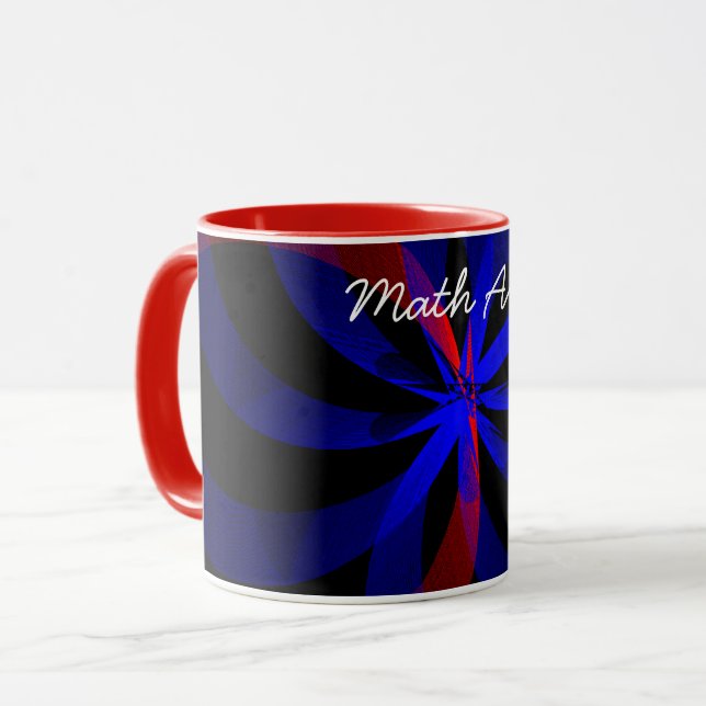 Blueberry Color Center Math Art Coffee Mug Tasse (Vorderseite Links)