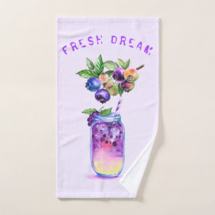 Blueberry Cool Drink Frucht Badetuch Set