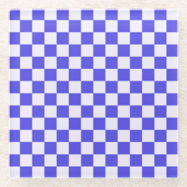 Blueberry cream checkered pattern glasuntersetzer