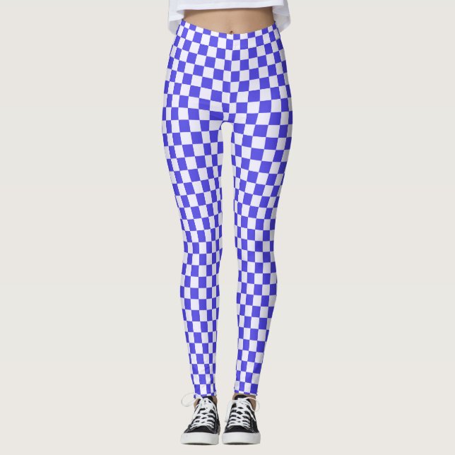 Blueberry cream checkered pattern leggings (Vorderseite)