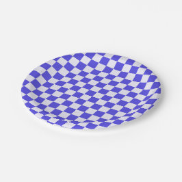 Blueberry cream checkered pattern pappteller