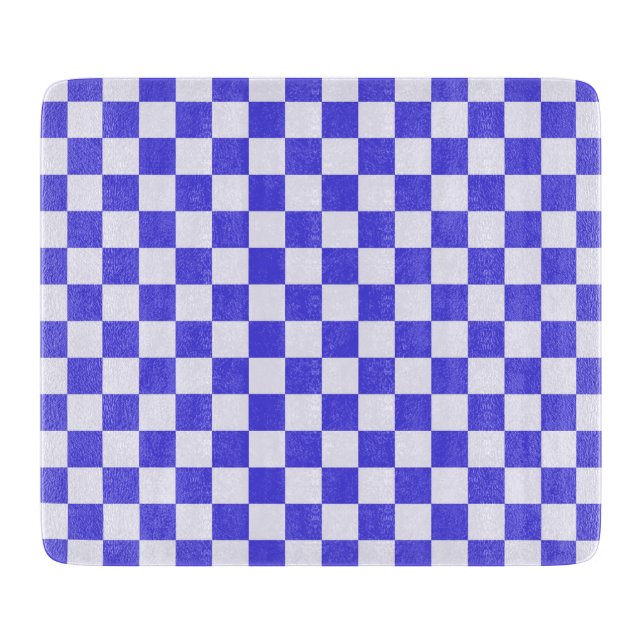 Blueberry cream checkered pattern schneidebrett (Vorderseite)