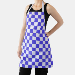 Blueberry cream checkered pattern schürze