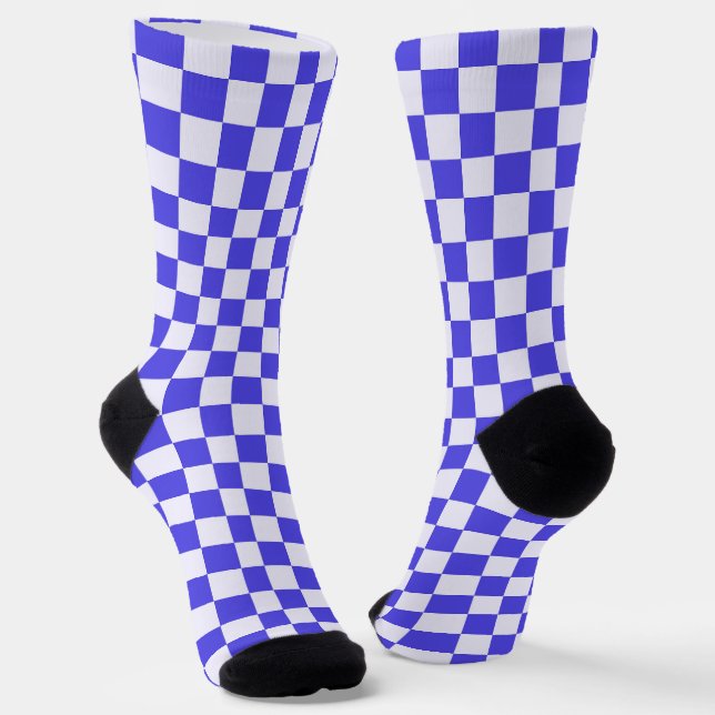 Blueberry cream checkered pattern socken (Gewinkelt)
