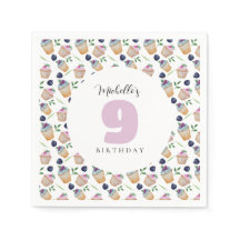 Blueberry Cupcakes Wasserfarbenes Muster